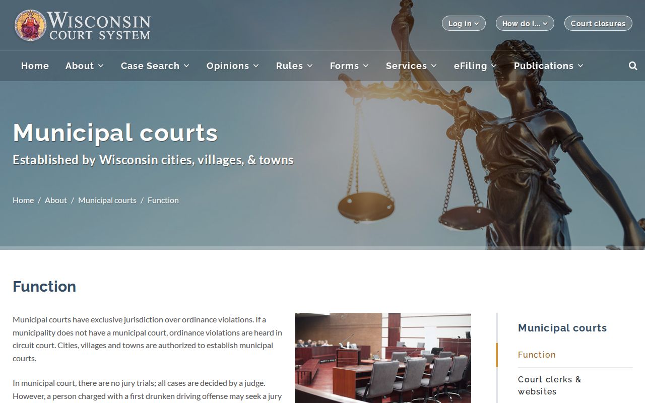 Waupaca County traffic tickets in municipal and circuit courts