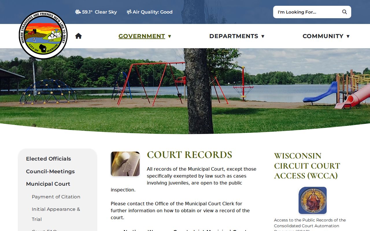 Clintonville court docket municipal records contact