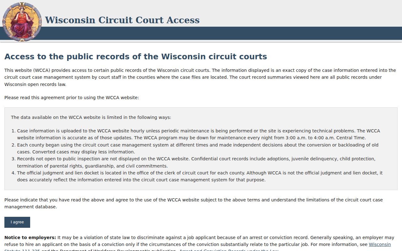 Waupaca County civil docket WCCA case information portal